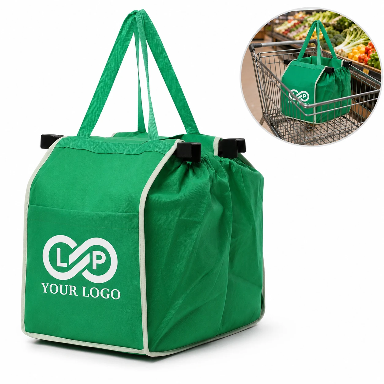 Eco-Friendly Foldable Non-Woven Grocery Cart Trolley Shopping Bag