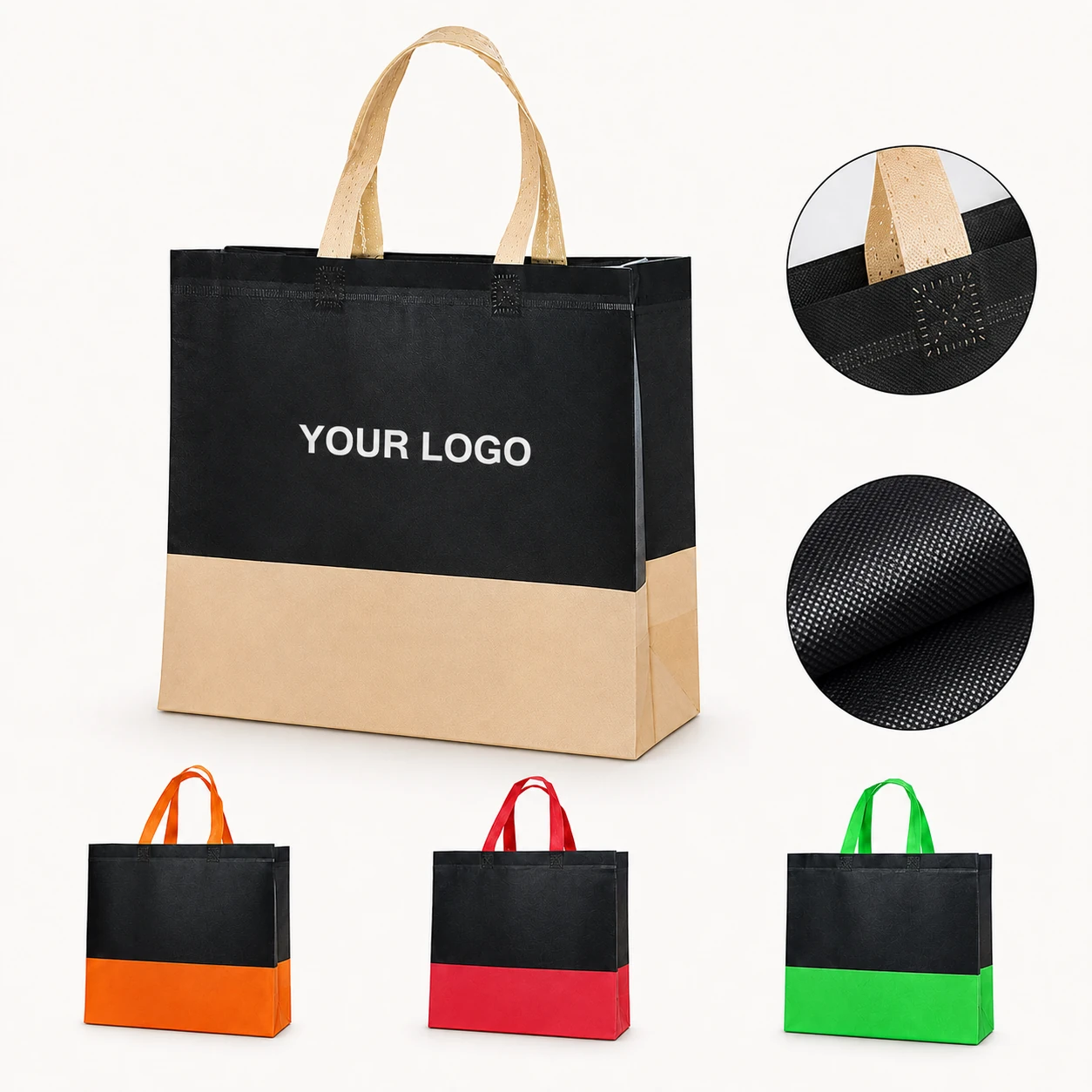 Large Capacity Color Matching Laminated Non-Woven Tote Bag
