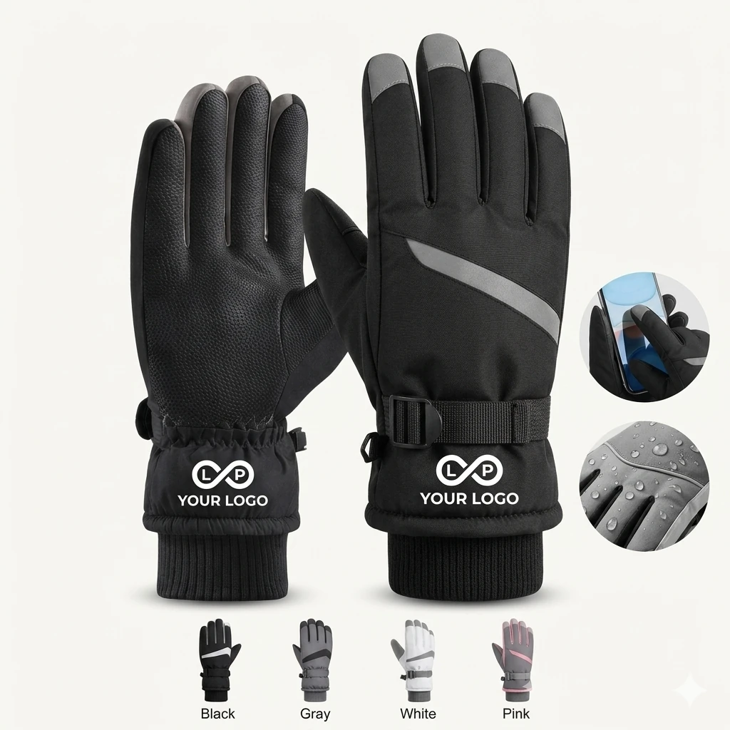 Outdoor Work Hiking Waterproof Touchscreen Winter Ski Gloves