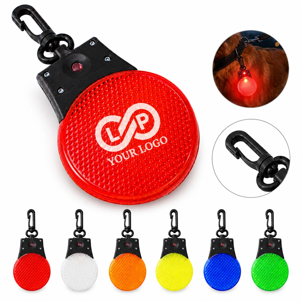 Night Running Pet Safety Keychain Flashing Strobe Light with 3 Modes