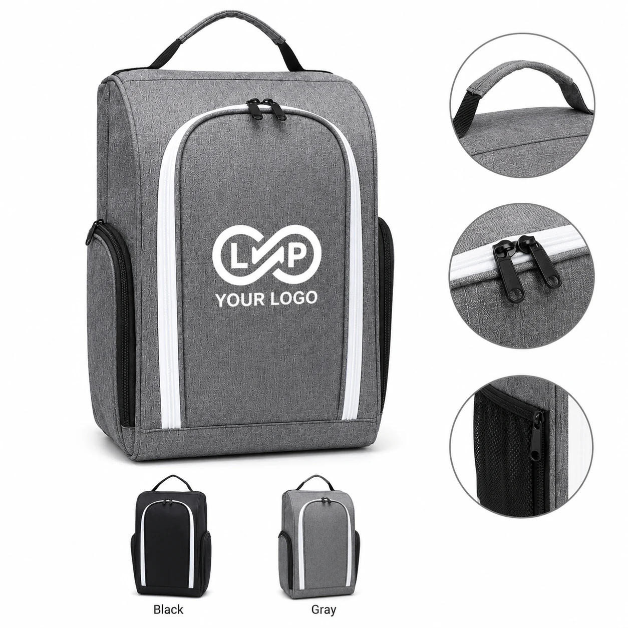 Nylon Large Capacity Golf Shoe Storage Bag for Outdoor Travel