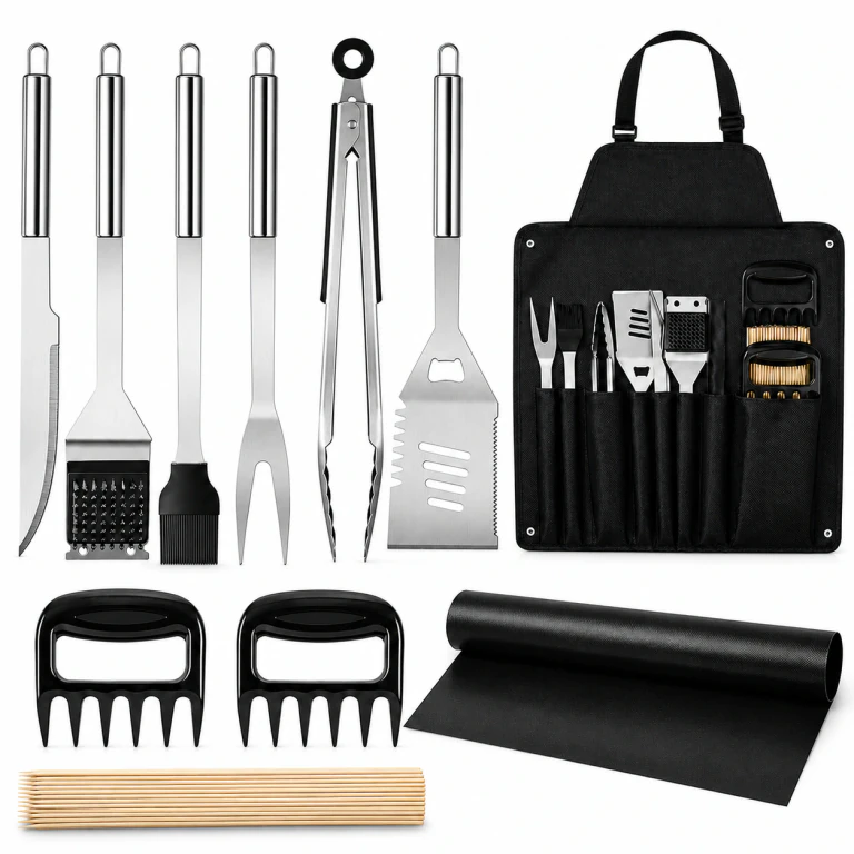 Birthday grilling gifts stainless steel apron grilling tool set