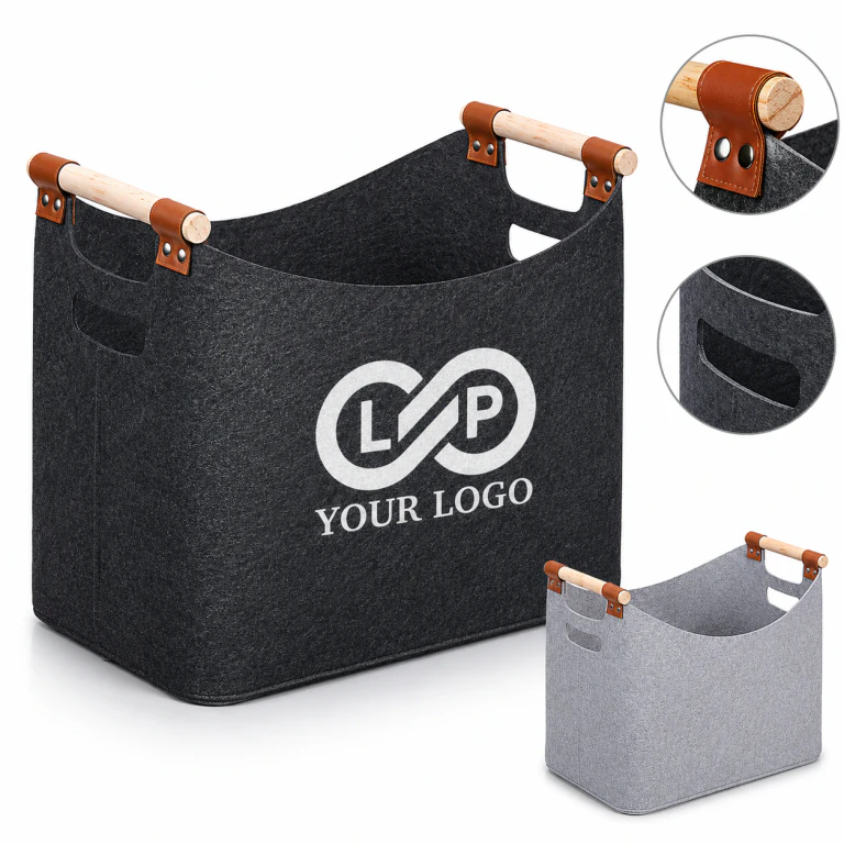Large Capacity Felt Storage Basket Handheld Shopping Bag