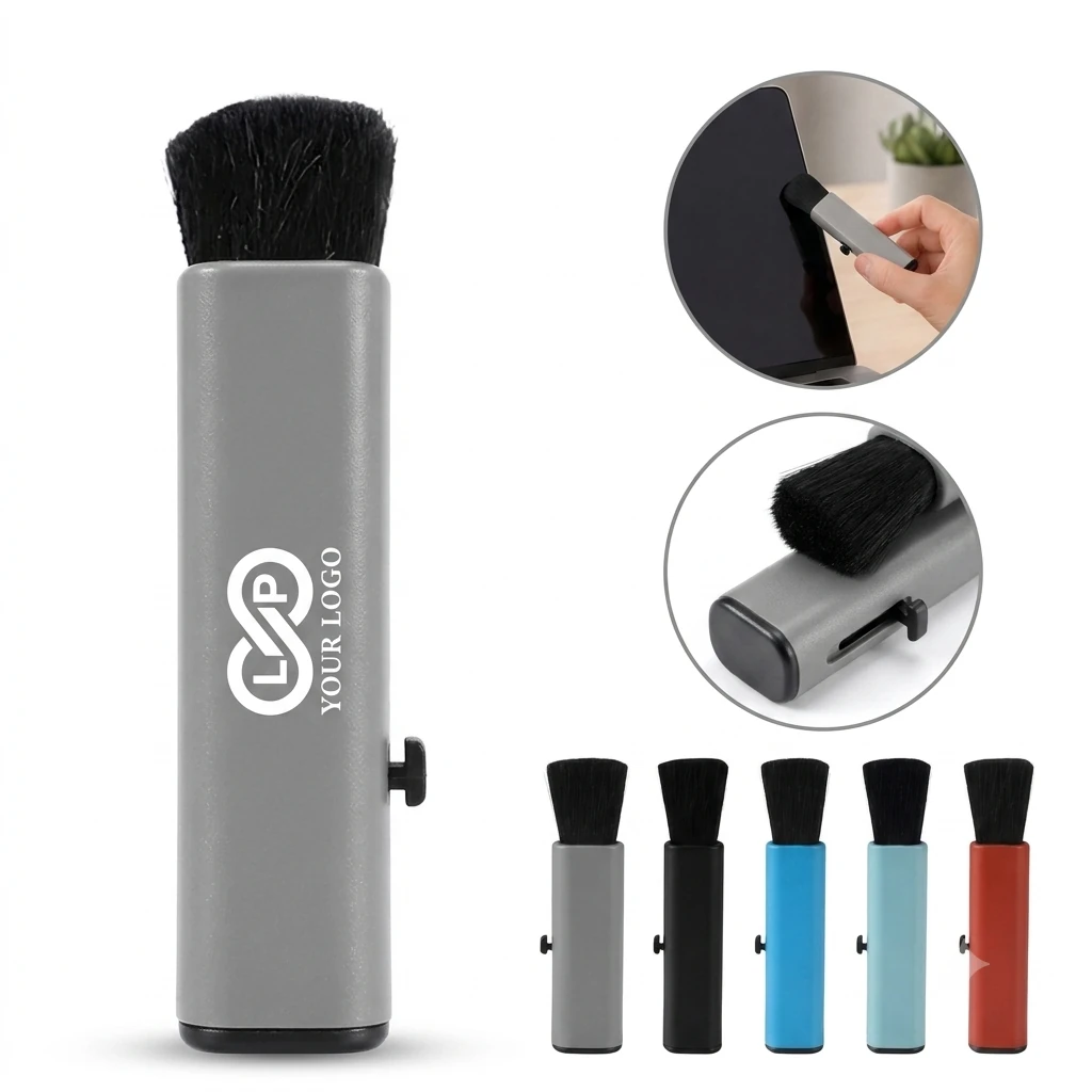 Retractable Laptop Keyboard Cleaning Brush with Soft Bristles