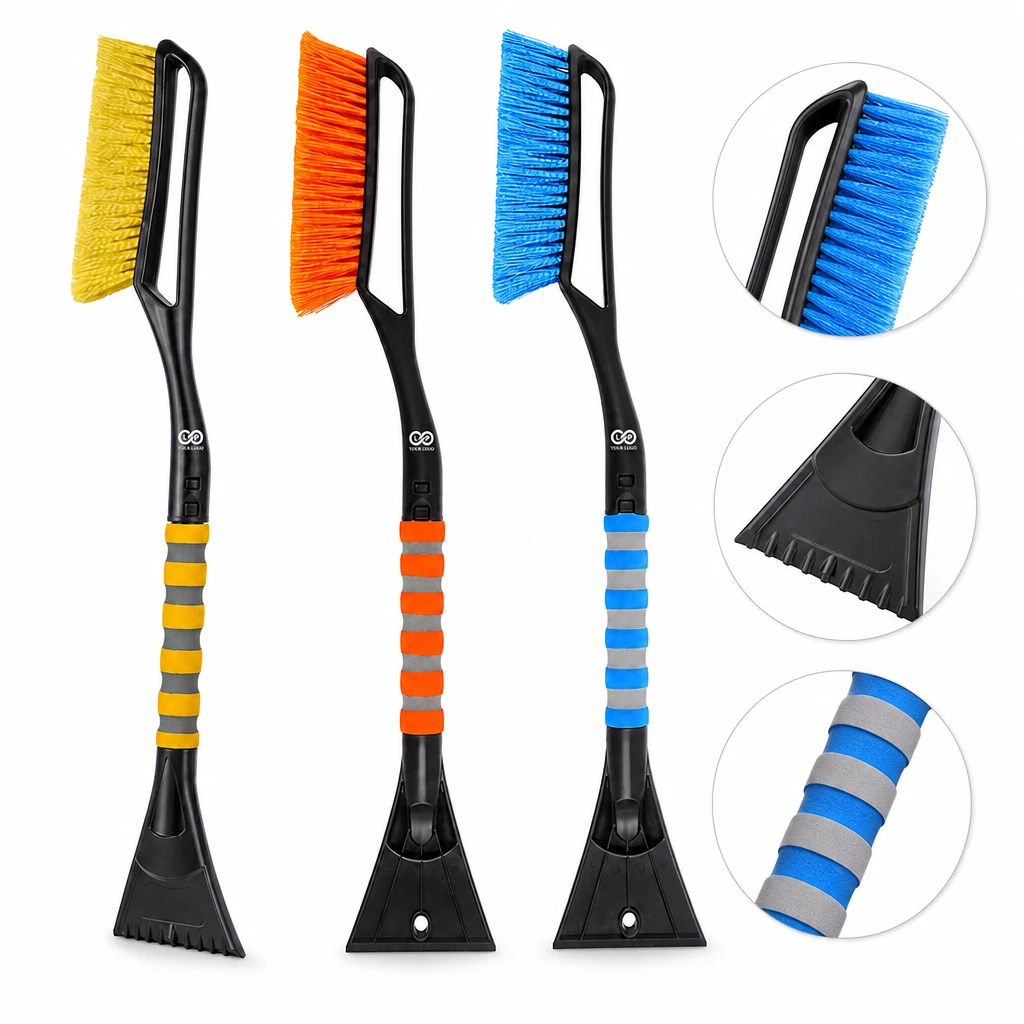 Multifunctional Retractable Metal Car Ice Snow Shovel Brush