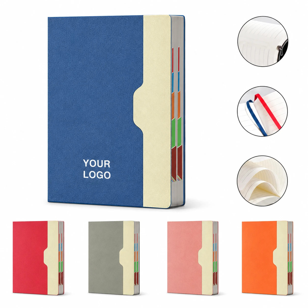Ultra-thick A5 soft leather notebook, waterproof thick smooth pages