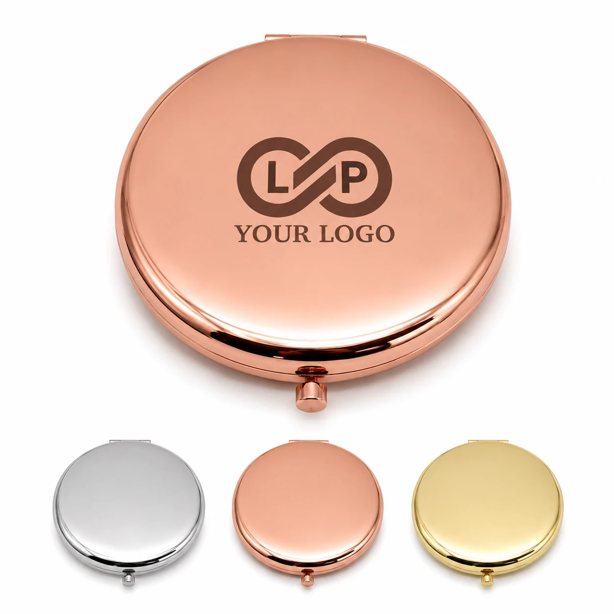 High Quality Stainless Steel Portable Double-Sided Makeup Mirror