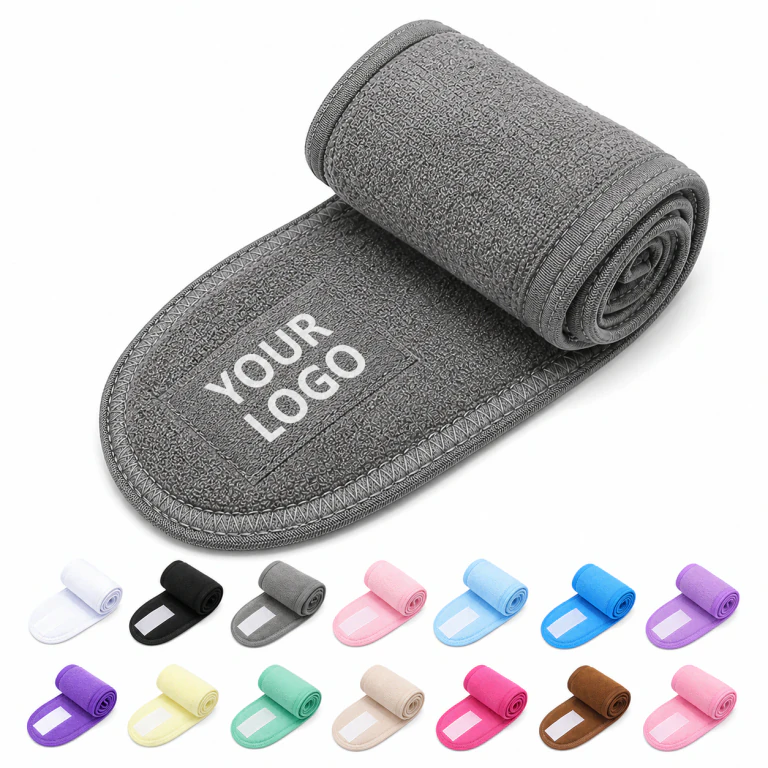 Soft Adjustable Polyester Face Spa Headband for Skincare