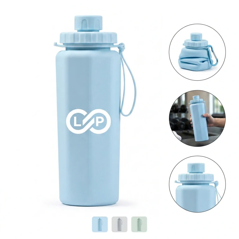 20 oz Leak-Proof Travel Sports Collapsible Water Bottle BPA Free