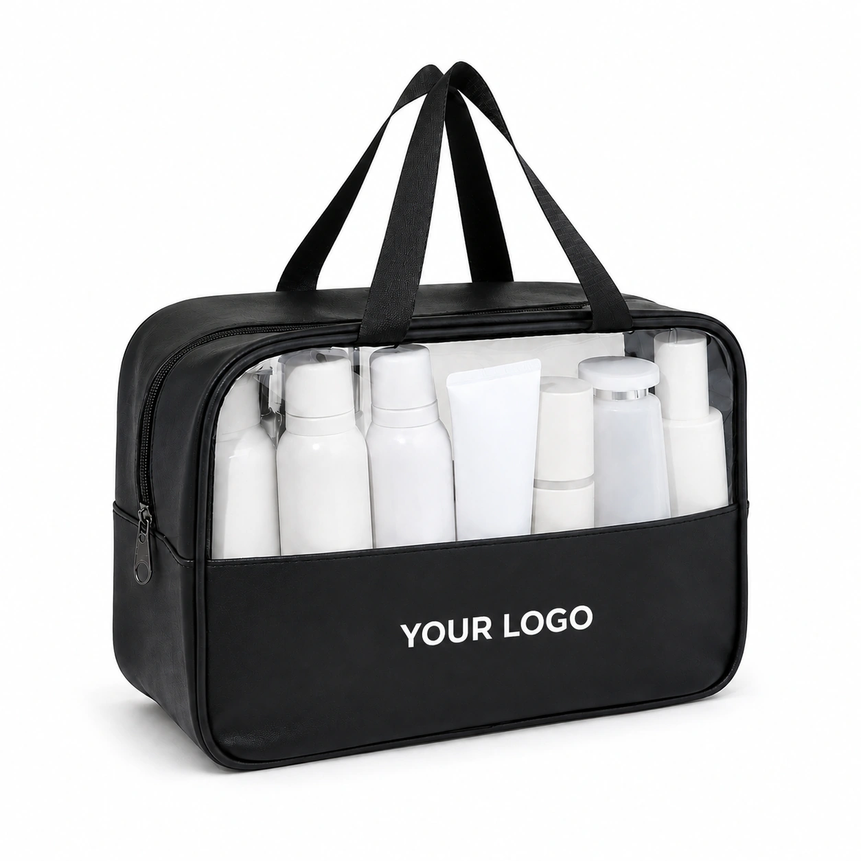 Large PVC Clear Waterproof Travel Toiletry Pouch Makeup Bag