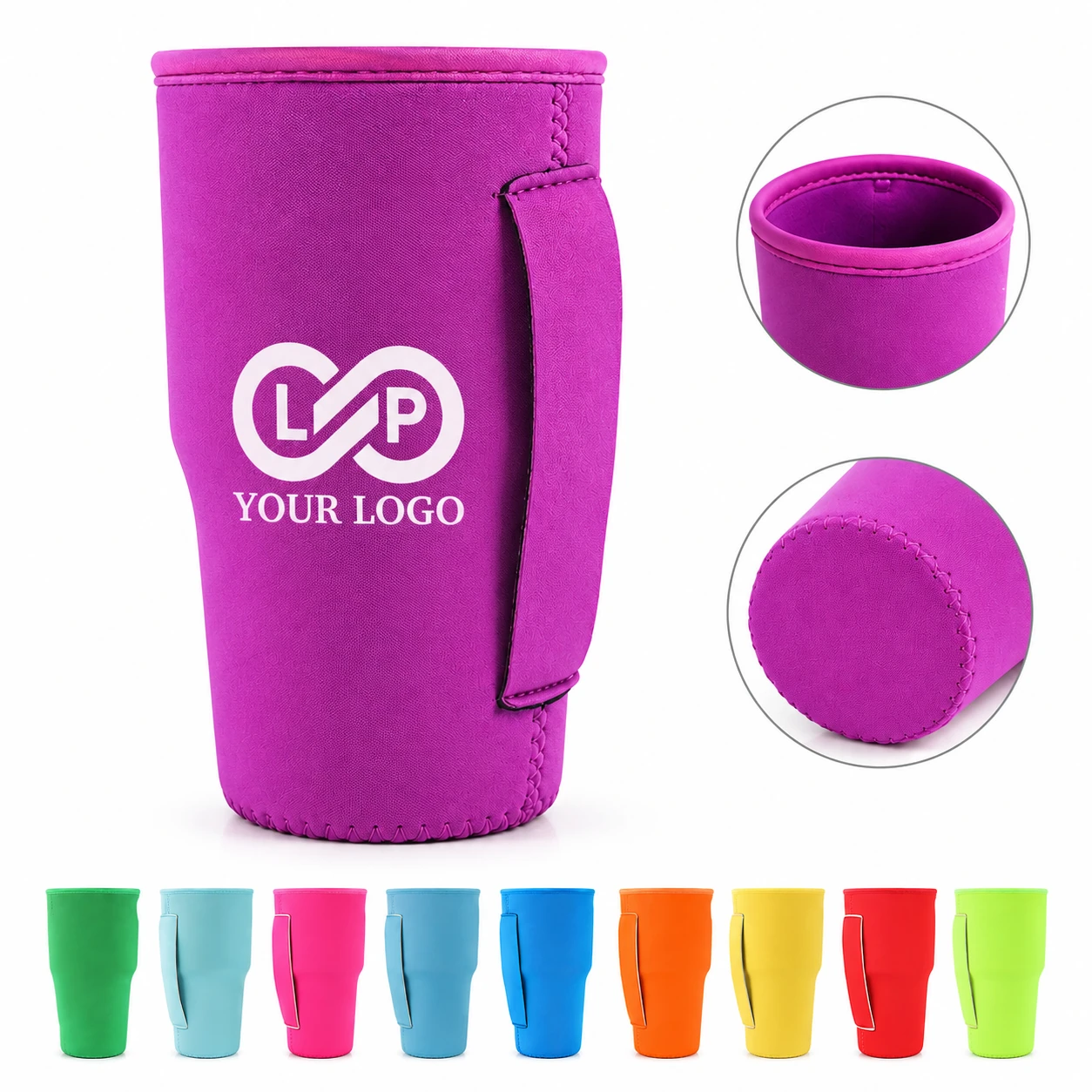 Reusable Neoprene Tumbler Sleeve with Insulation for Hot & Cold Drinks