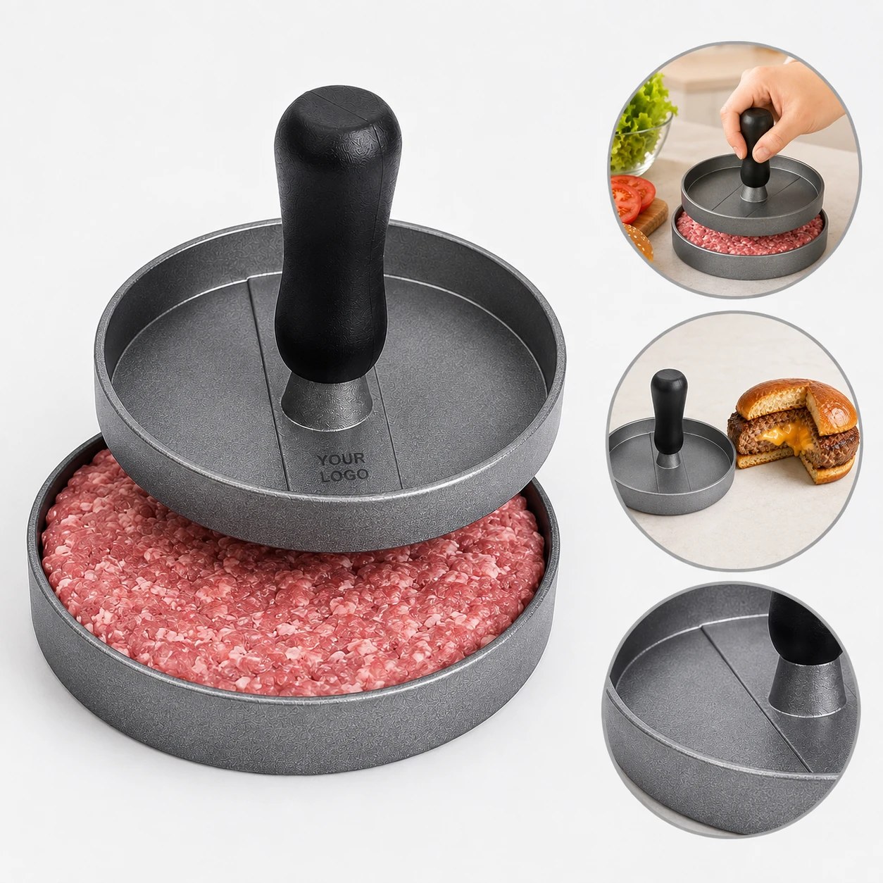 High Quality Alloy Hamburger Meat Press and Stuffing Mold