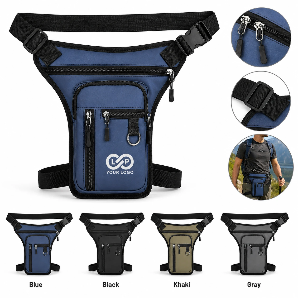 Multifunctional Outdoor Sports Waterproof Men's Waist and Leg Bag