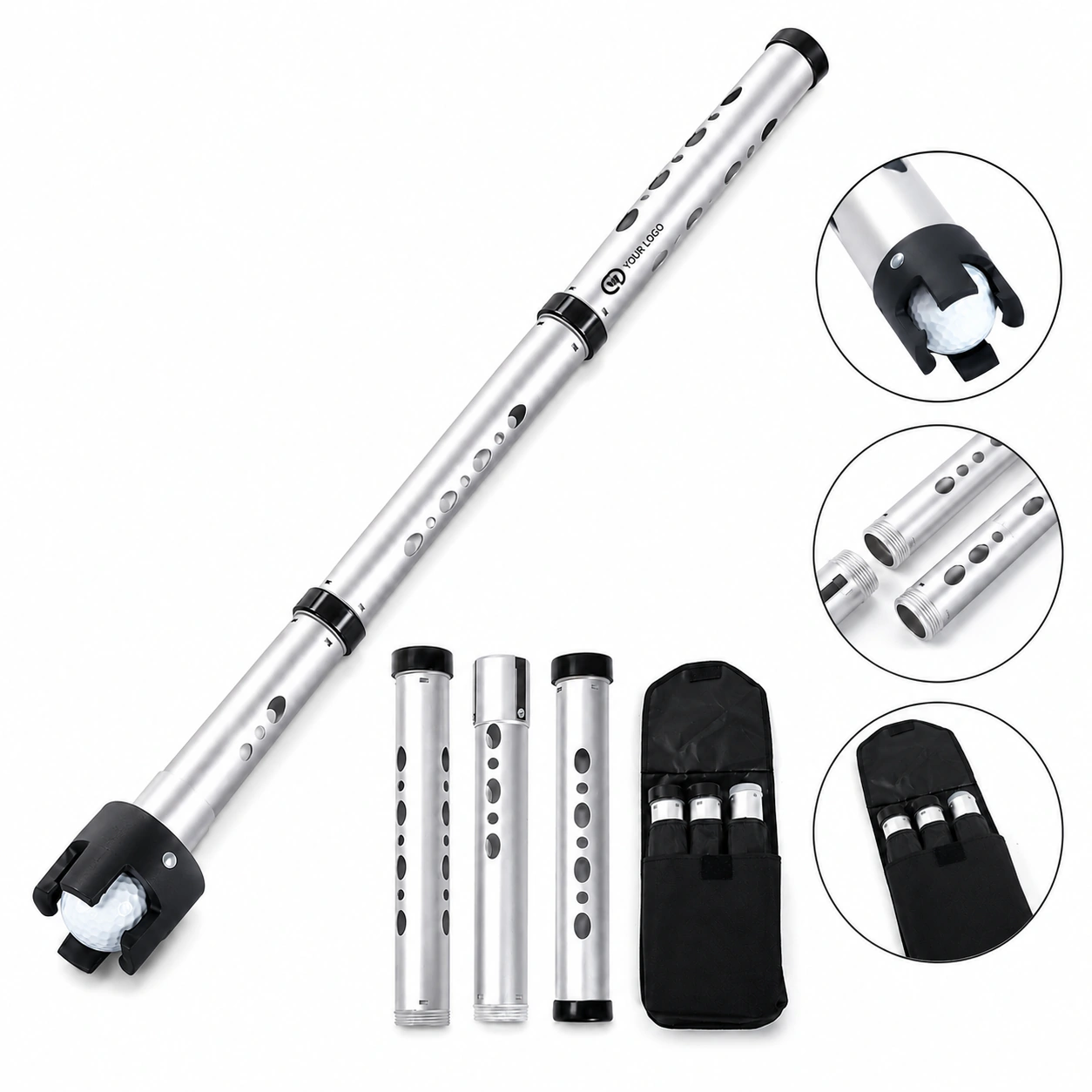 Portable Removable Golf Ball Retriever Collector Picker