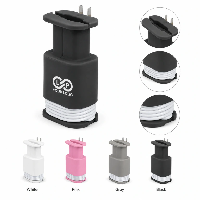 Portable Silicone Charger Protective Case with Cord Wrap 2-in-1