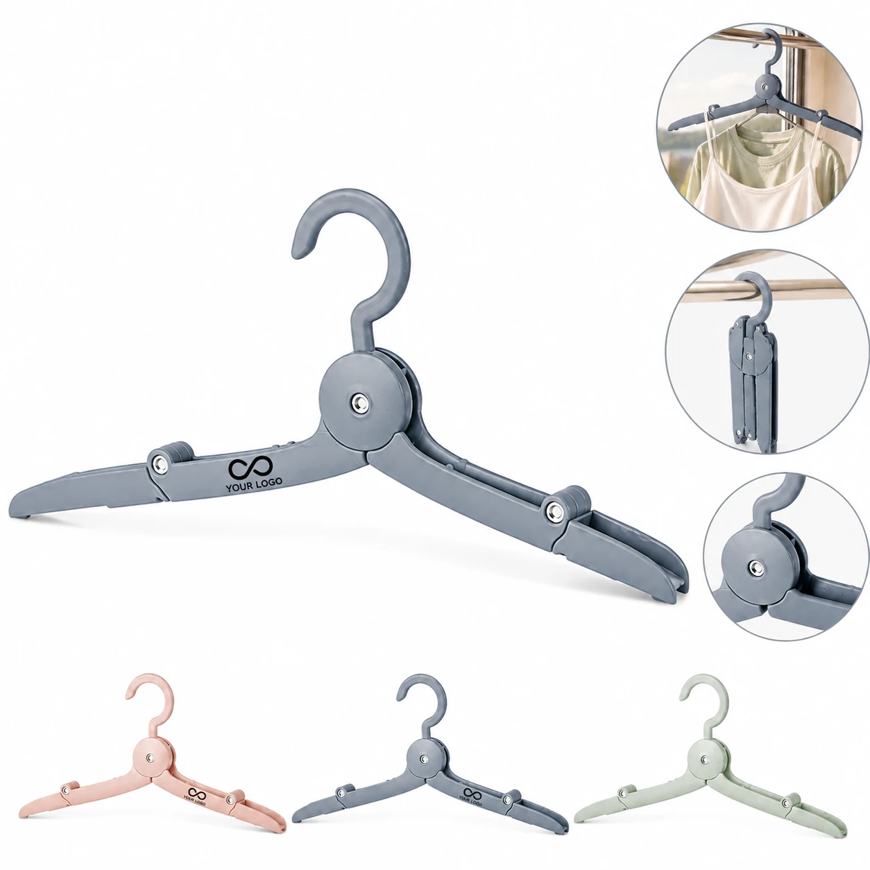 Portable Travel Folding Hanger - Foldable PP Plastic Clothes Hanger