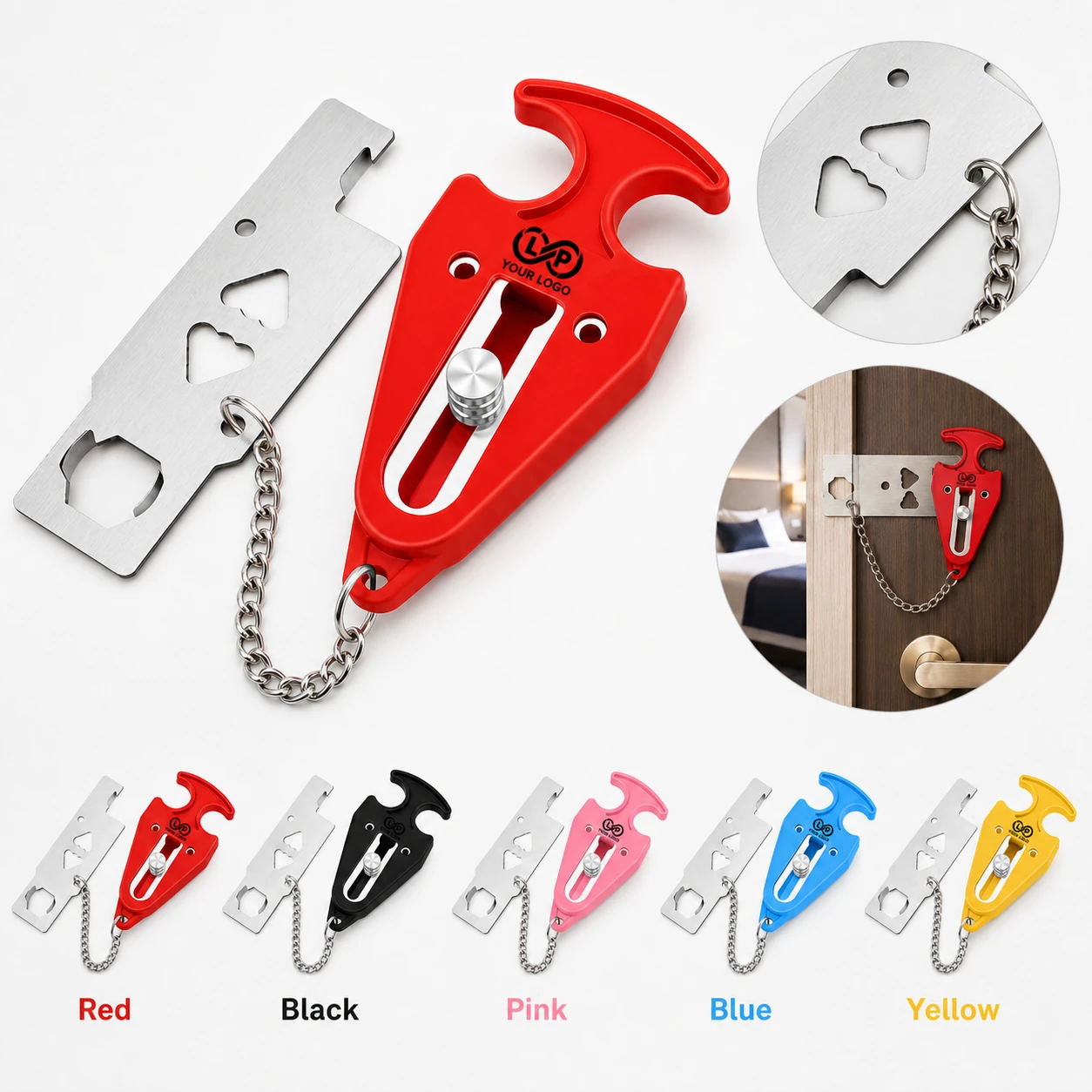 Travel Home Security Self-Defense Durable Portable Door Lock