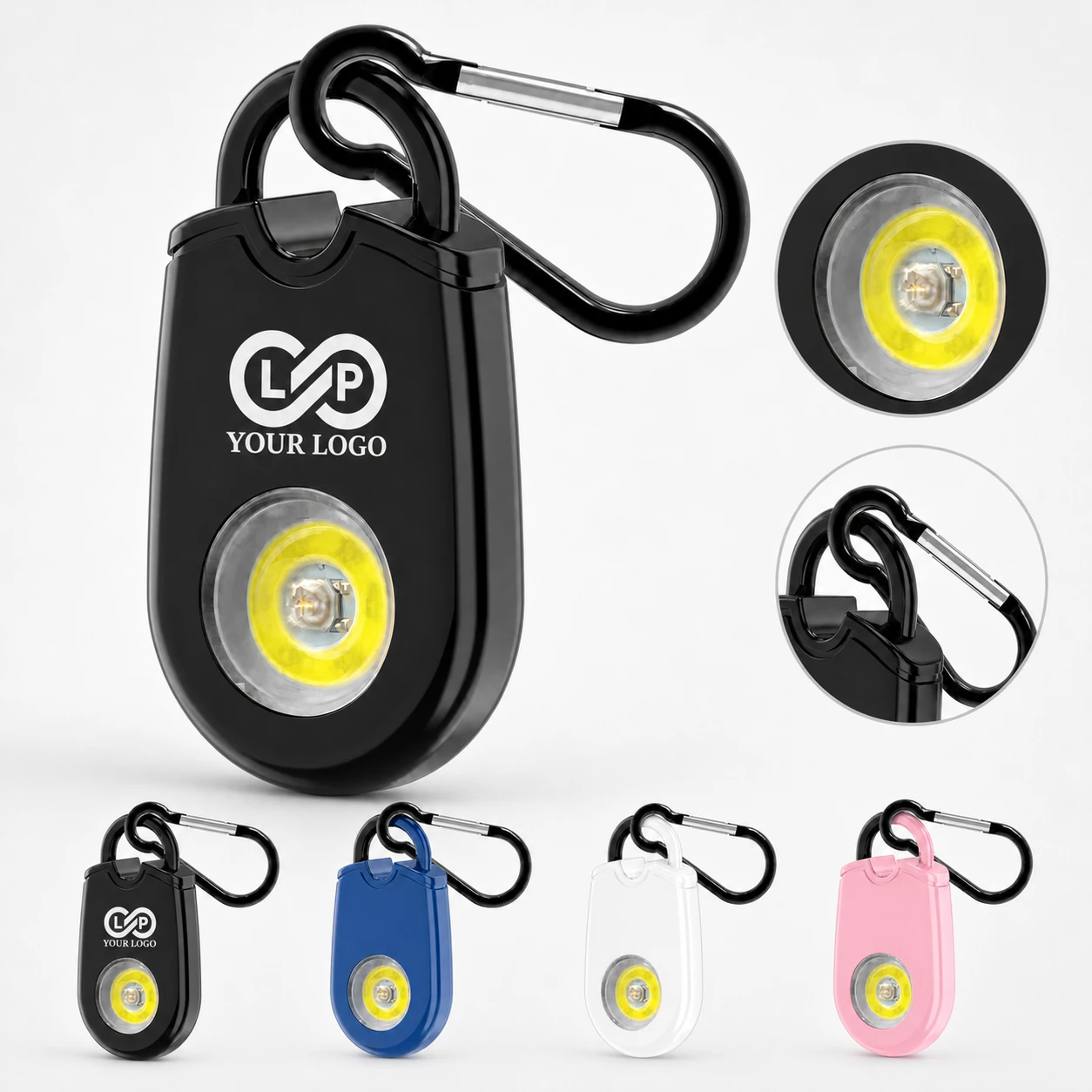 Versatile Keychain Personal Security Alarm with LED Light
