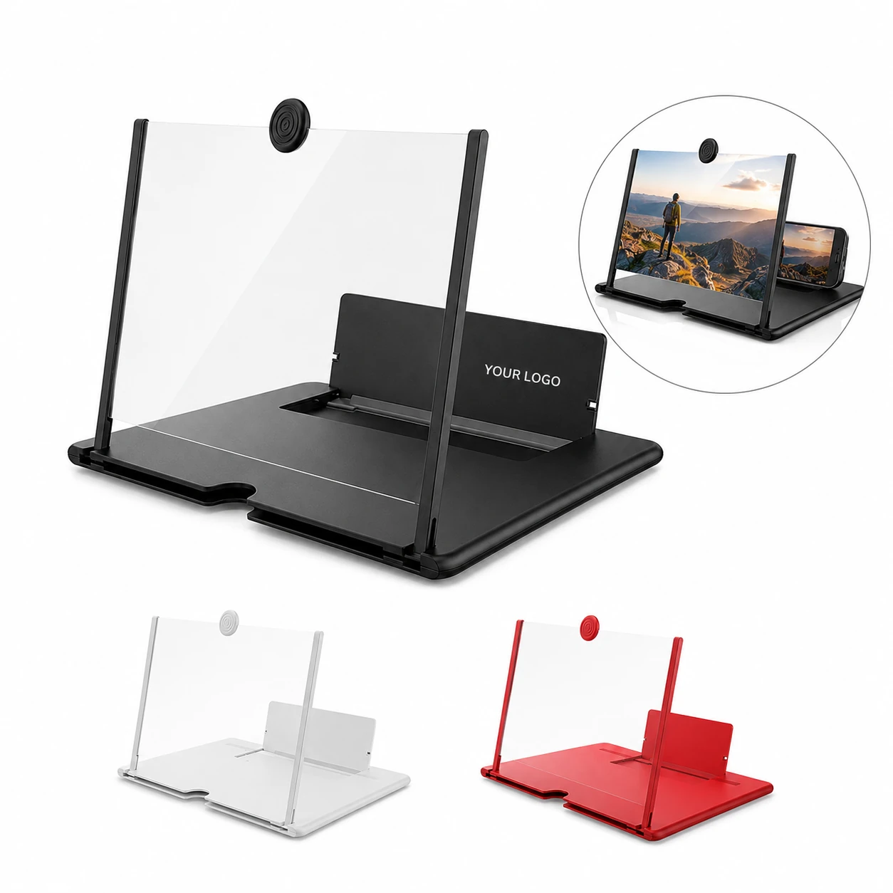 12" Foldable Smartphone Screen Magnifier, Ultra-Clear Visuals & Eye Strain Relief