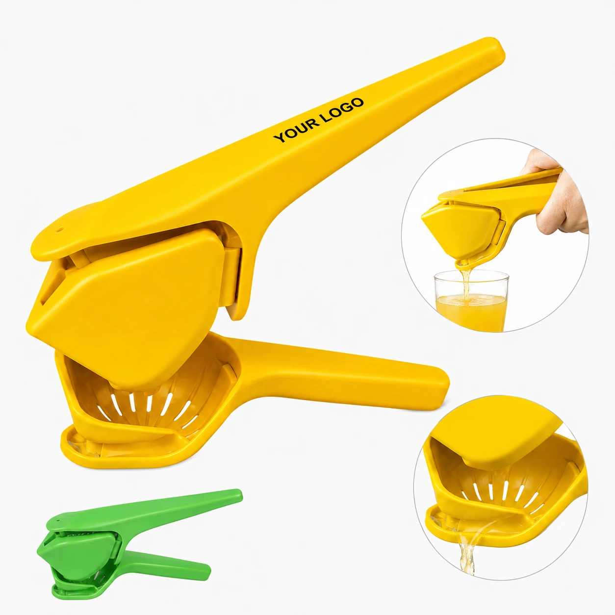 Lime Lemon Juicer Squeezer with Hinge Mechanism, Built-in Strainer, ABS