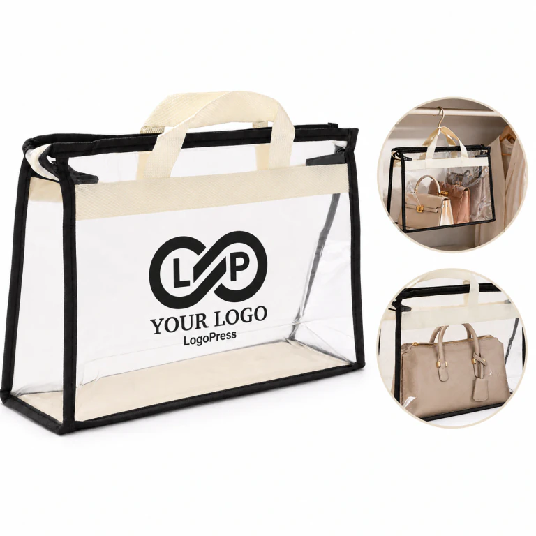 Transparent Purse Storage Closet Organizer Hanging Dust Bag