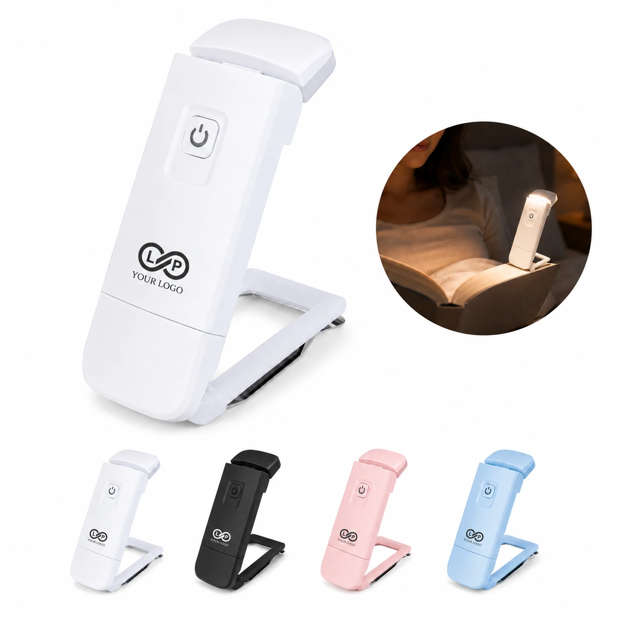 Mini Portable Folding USB Rechargeable Reading Clip Light