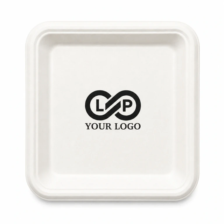 Disposable Biodegradable Sugarcane Fiber Square Paper Party Plates