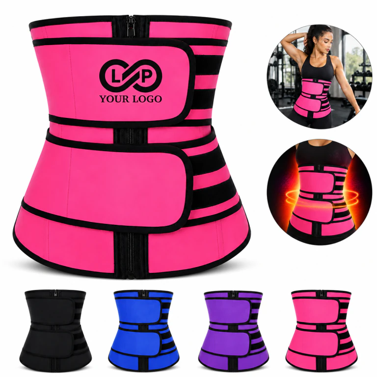 Women's Neoprene Workout Waist Trainer Belt Double Waistband Weight Loss