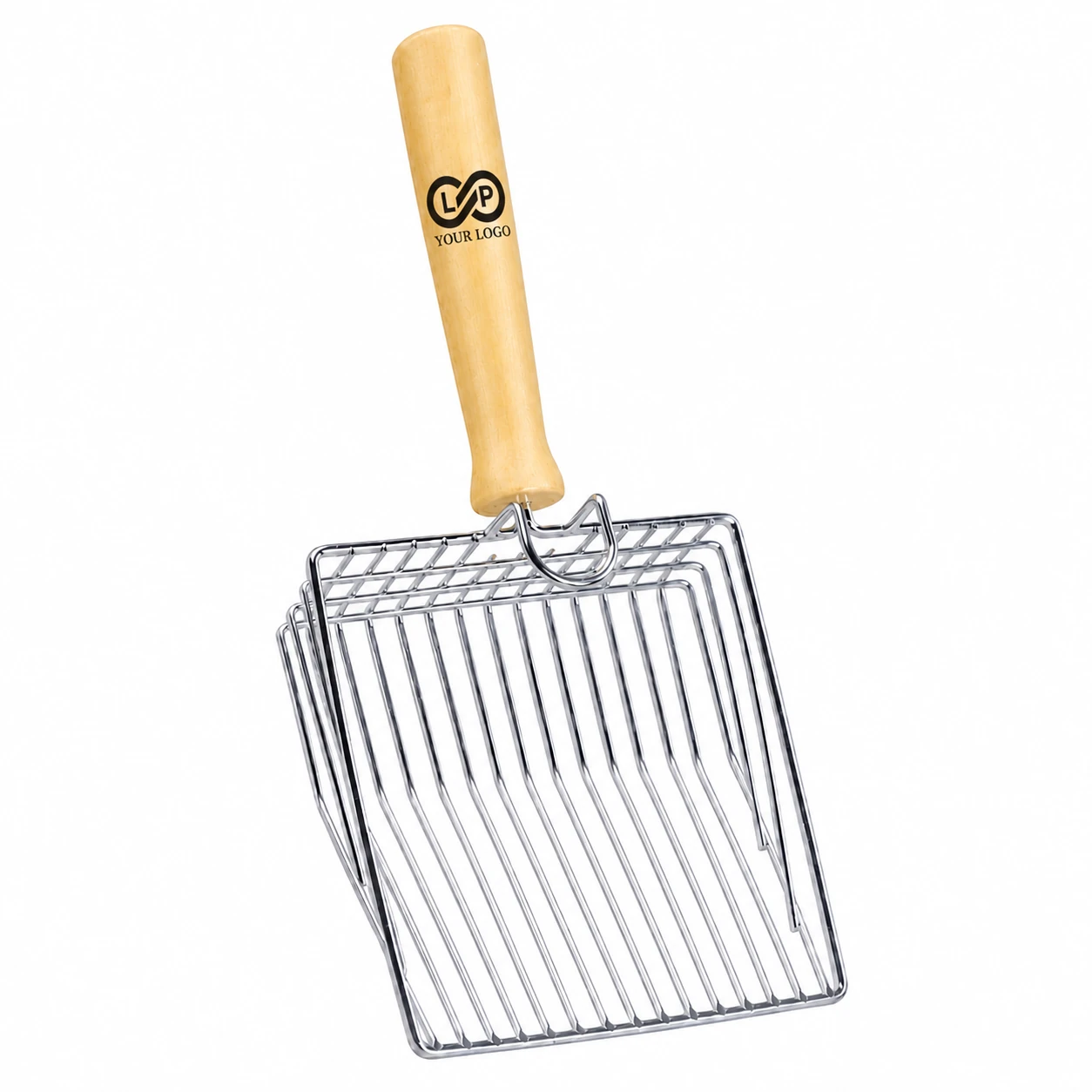 Durable Non-slip Hollow Long Handle Metal Cat Litter Scoop