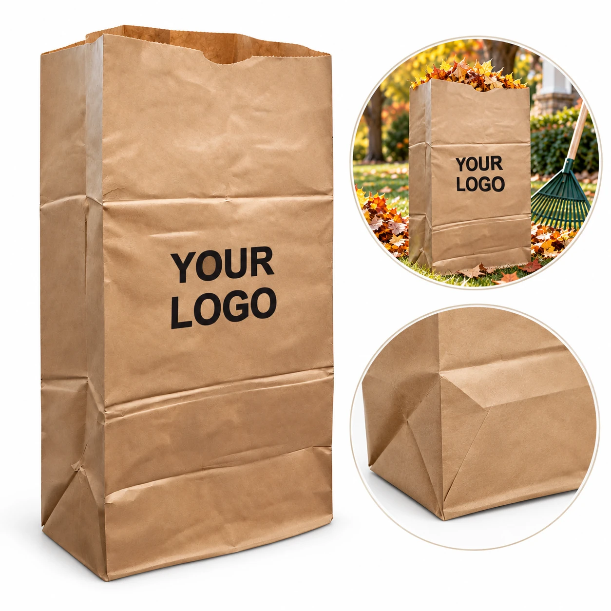 Environmentally Friendly Fallen Leaves Kraft Paper Bag