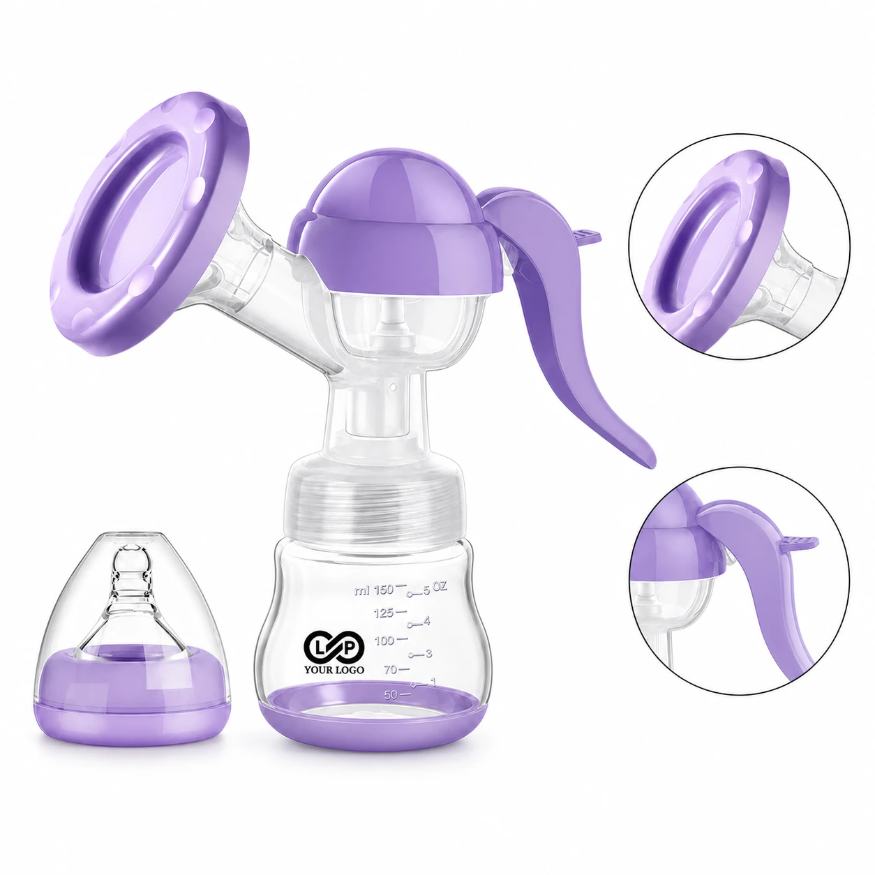 Comfortable Efficient Premium Silicone Manual Breast Pump