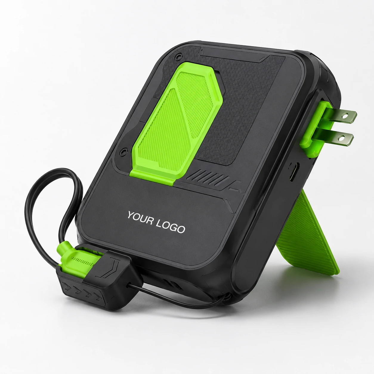 10000mAh AC Plug Magnetic Wireless Power Bank with Stand