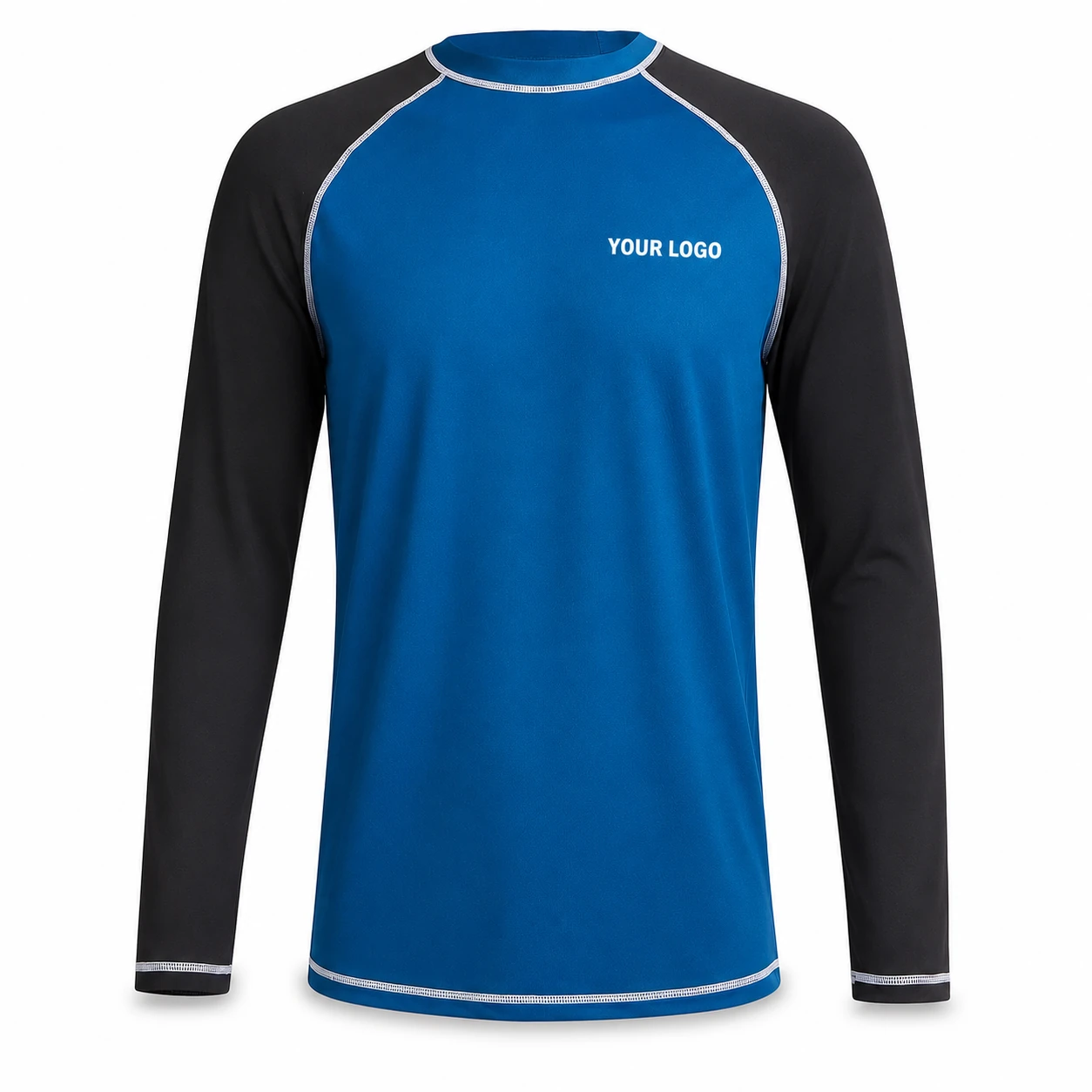 Men's UPF 50+ Long Sleeve Rash Guard Swim Beach Fishing Shirt
