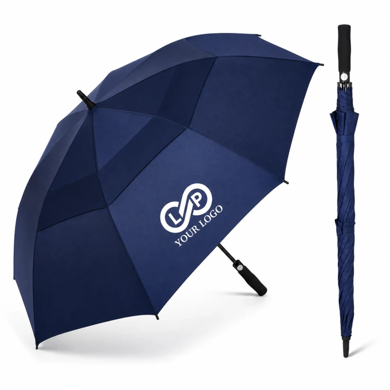 72 Inch Oversize Windproof UV Protection Double Canopy Golf Umbrella