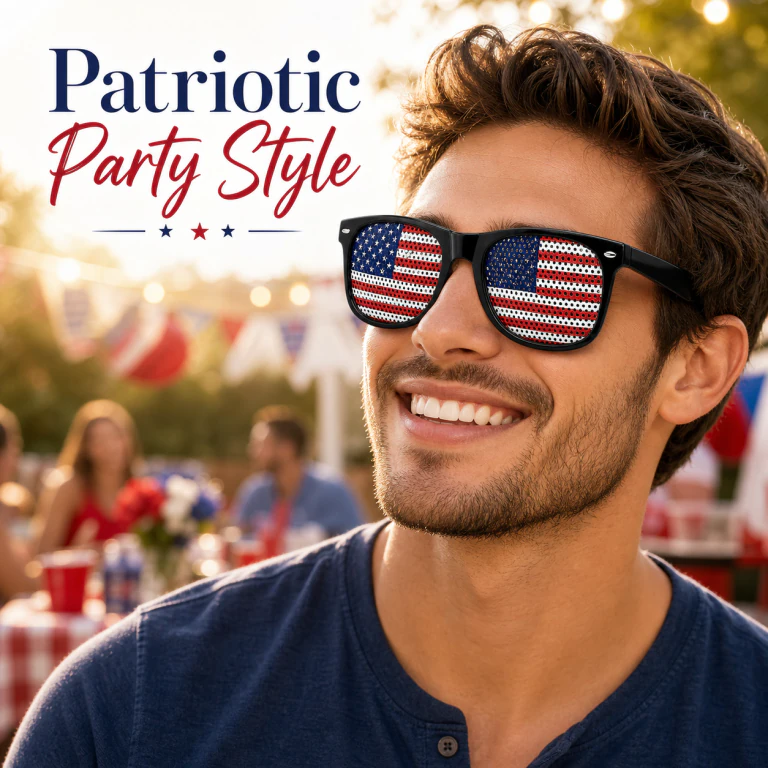 4th of July American flag sunglasses with UV Protection