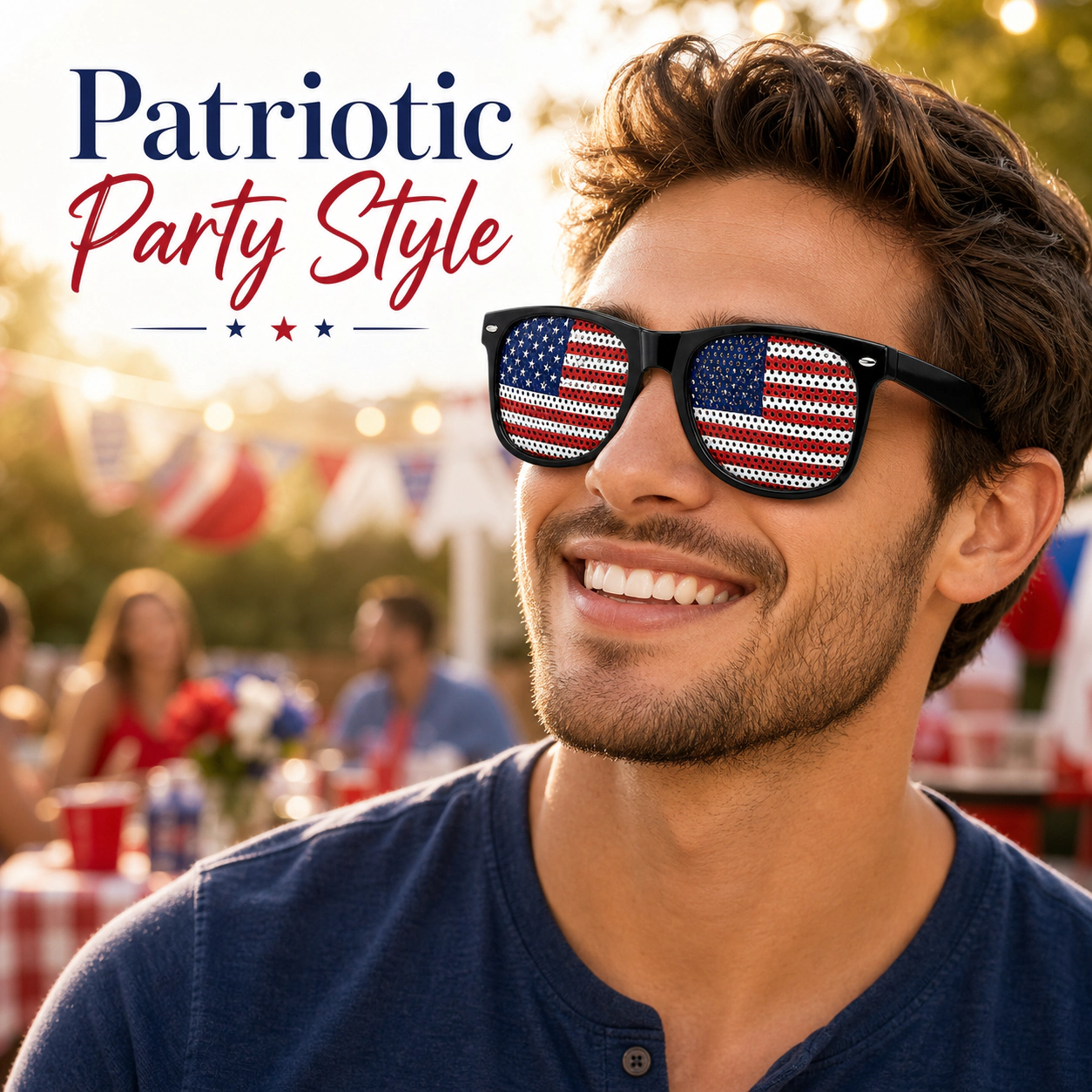 4th of July American flag sunglasses with UV Protection