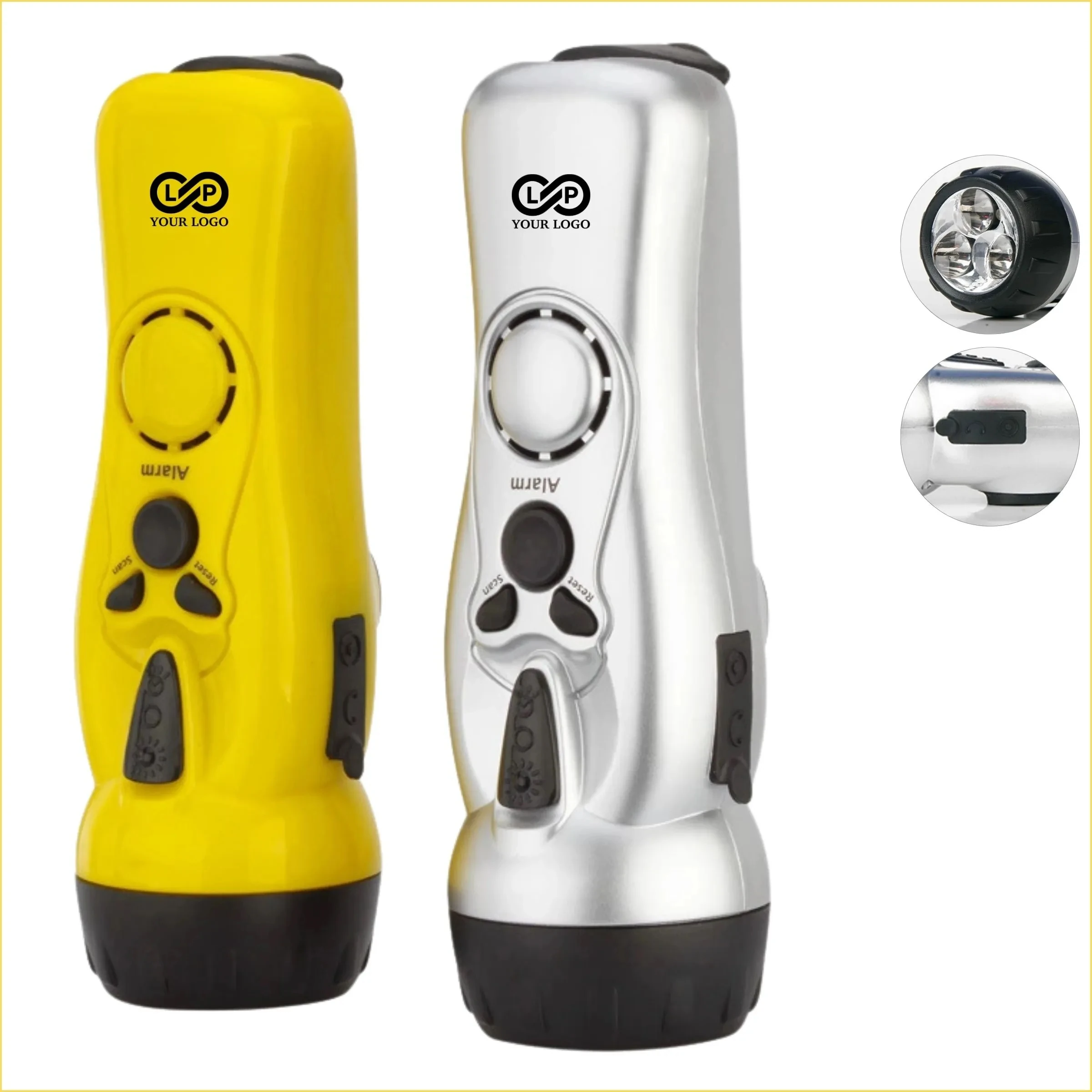 Multi-purpose Emergency Hand-Crank Wind-Up Radio Flashlight