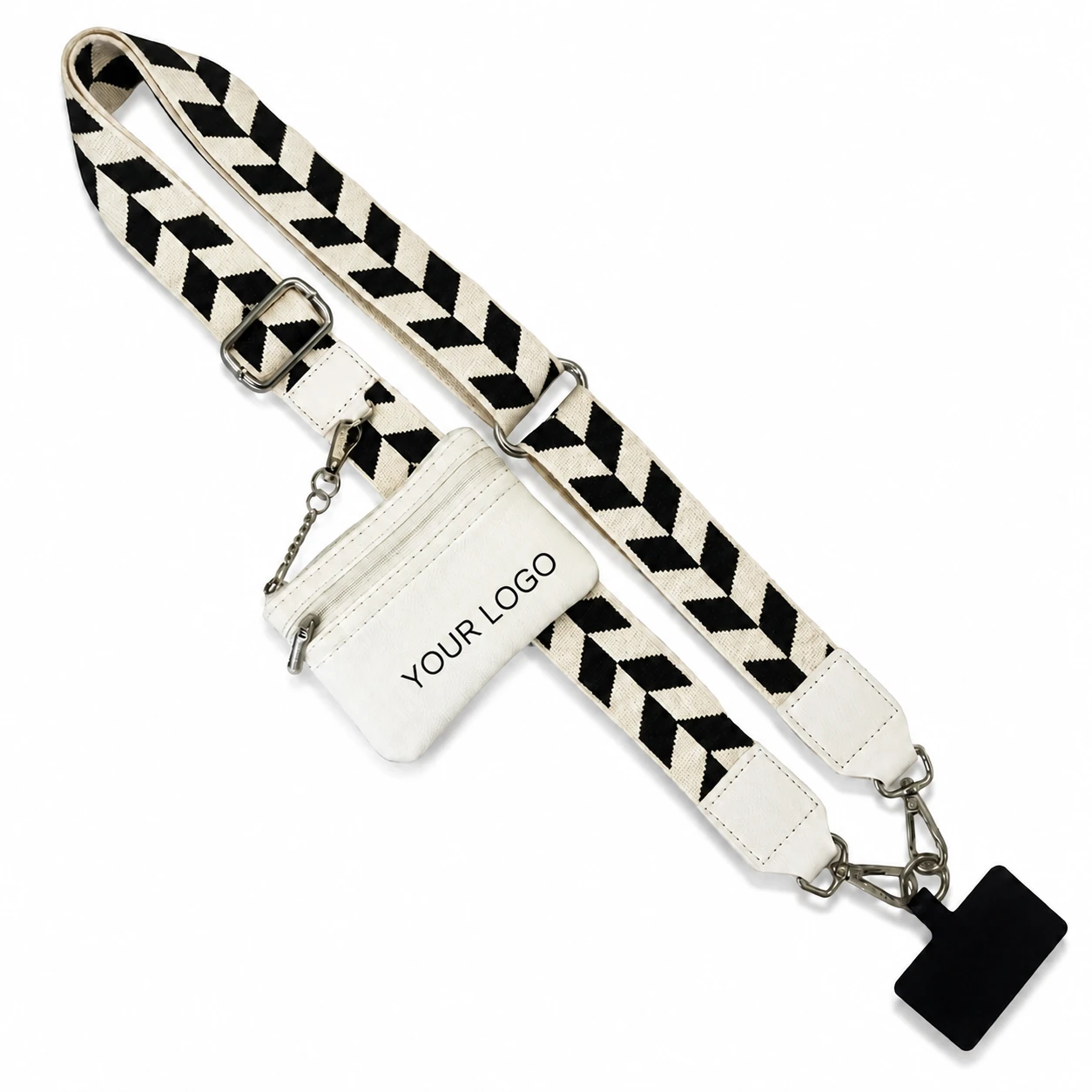 Adjustable Clip and Go Crossbody Phone Lanyard with Wallet Wristlet Keychain for Travel Shopping