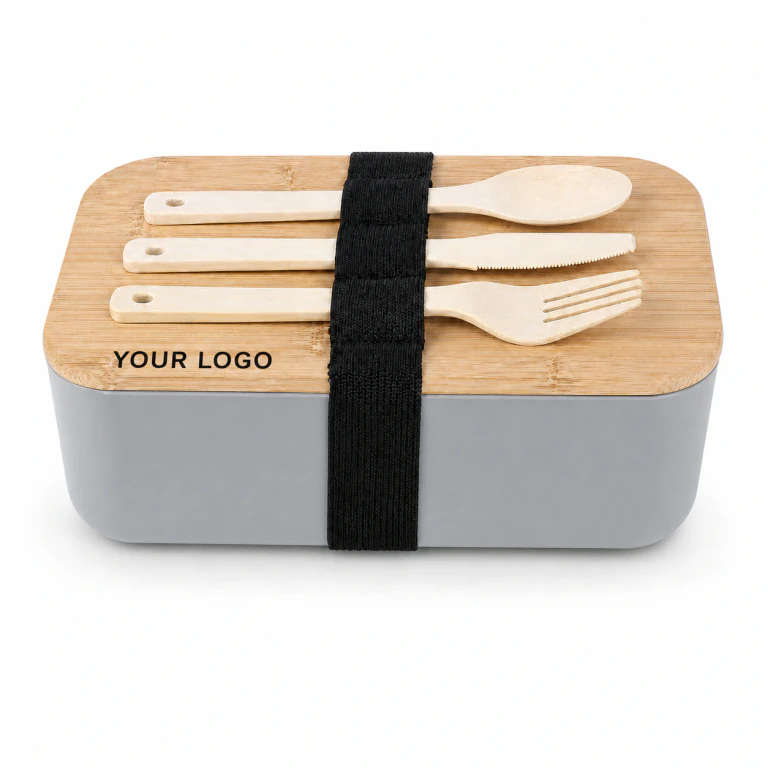 Bamboo Stackable Bento Box, BPA-Free Leak-Proof for Adults & Kids