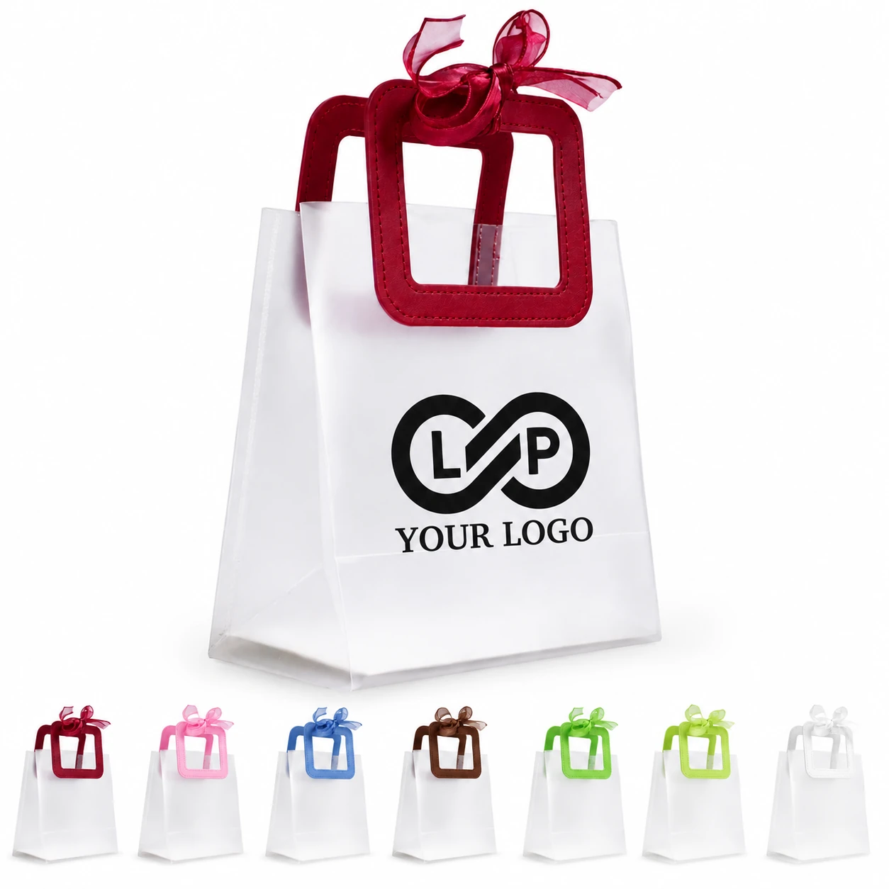 Clear PVC Gift Bags with Handles - Reusable Party Favor Bags