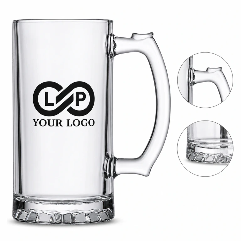 16oz Extra Large Bar Pub Freezer Beverage Beer Mug with Thick Handles