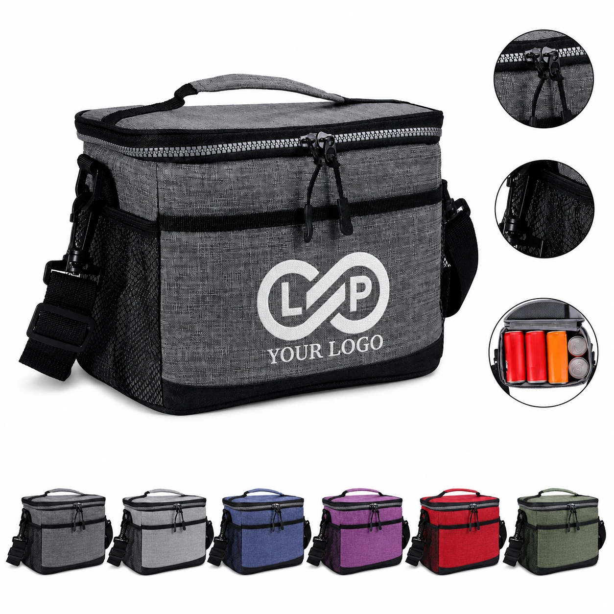 Large Capacity Insulated Oxford Lunch Cooler Bag - Portable Reusable