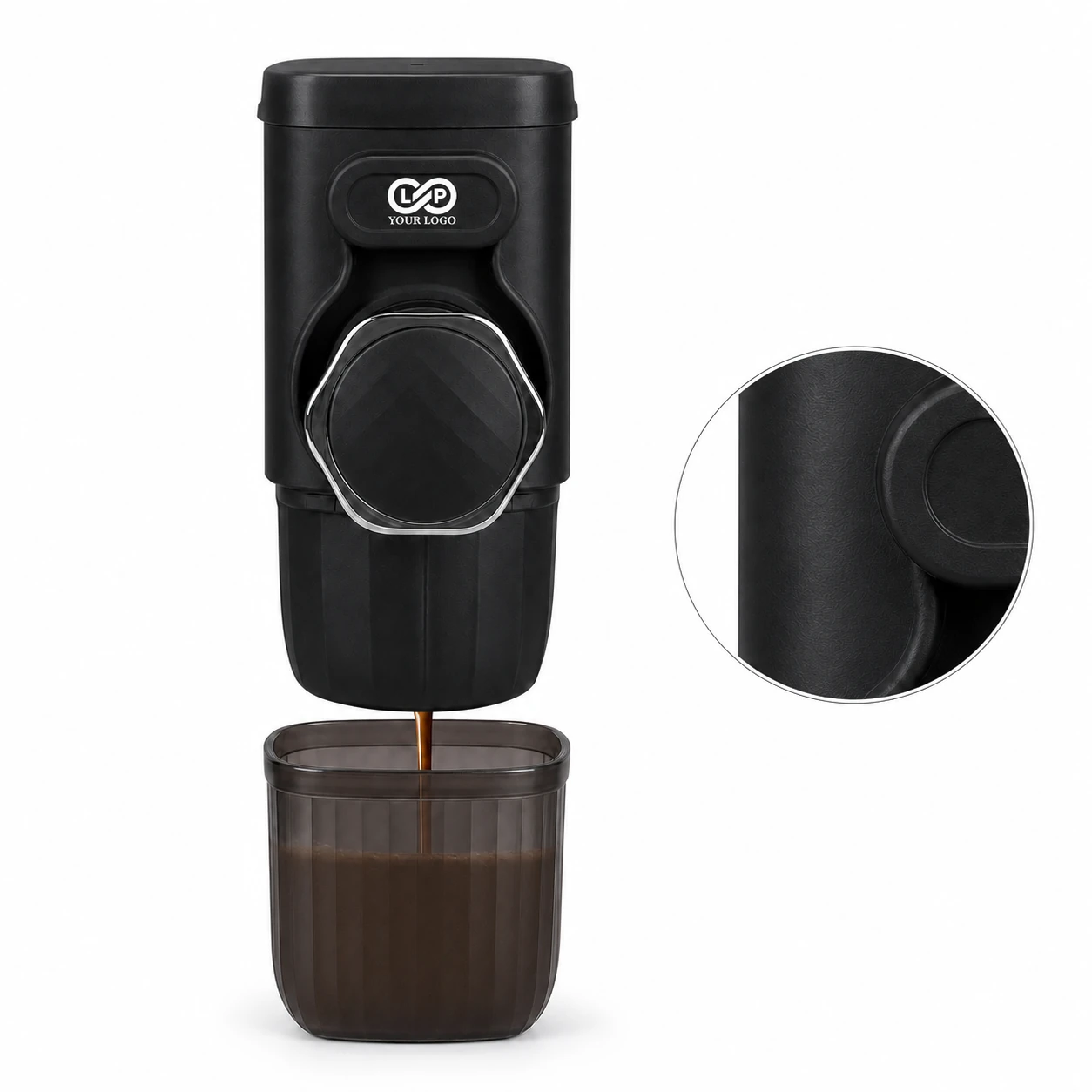 Portable Travel Camping Coffee Machine Espresso Maker with Custom