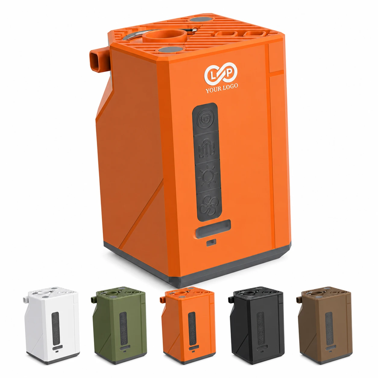 5-in-1 Portable Air Pump: Fast Inflation, Vacuum, Fan, LED Light, Power Bank