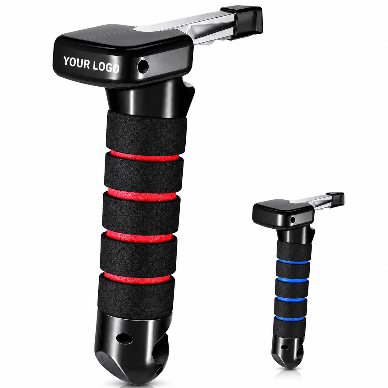 Travel safety elderly assist car door handle with hammer