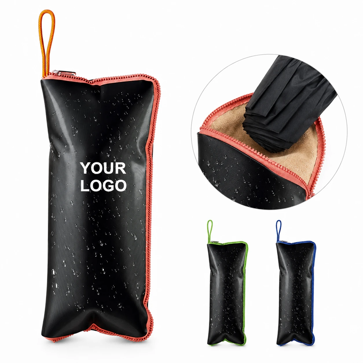 Travel Portable Waterproof Absorbent Canvas Umbrella Carry Bag
