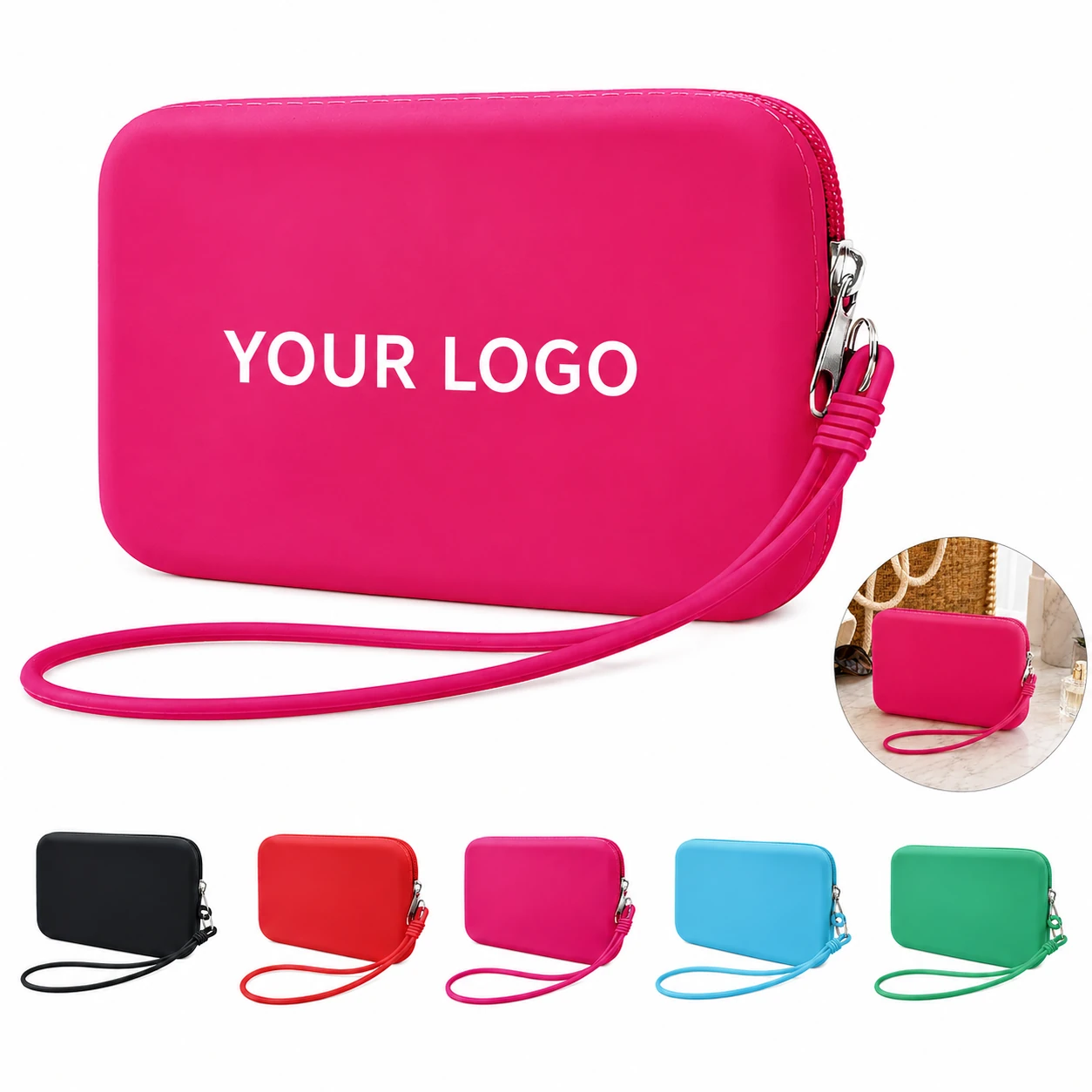 Waterproof Silicone Travel Toiletry Bag Makeup Coin Purse