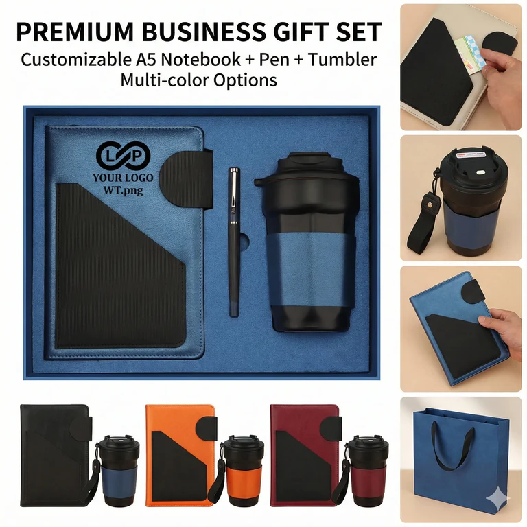 Employee teacher premium notebook insulated thermos gift set