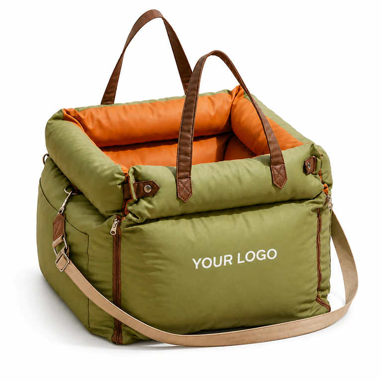 Waterproof Dog Car Seat Travel Bed Carrier Safety Leash Non-Slip Base