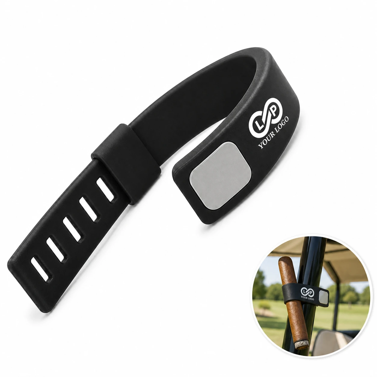Sporting event golf fishing adjustable magnetic cigar holder
